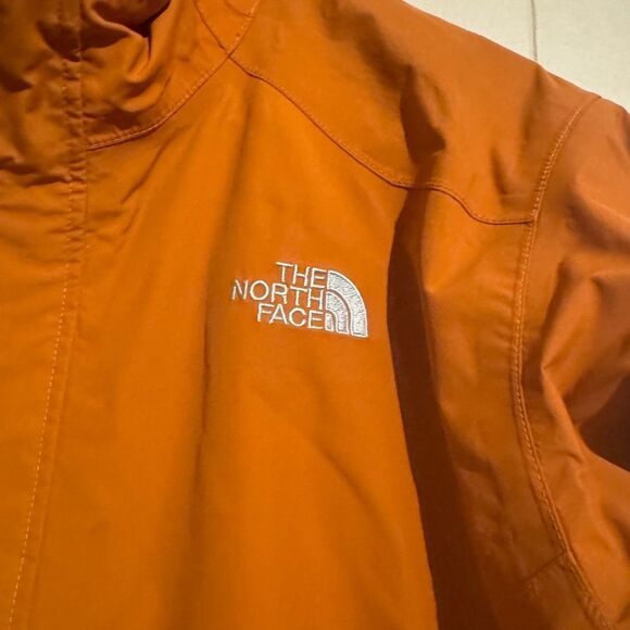 THE NORTH FACE Men Large Orange Hyvent rain windbreaker Jacket - Picture 2 of 14